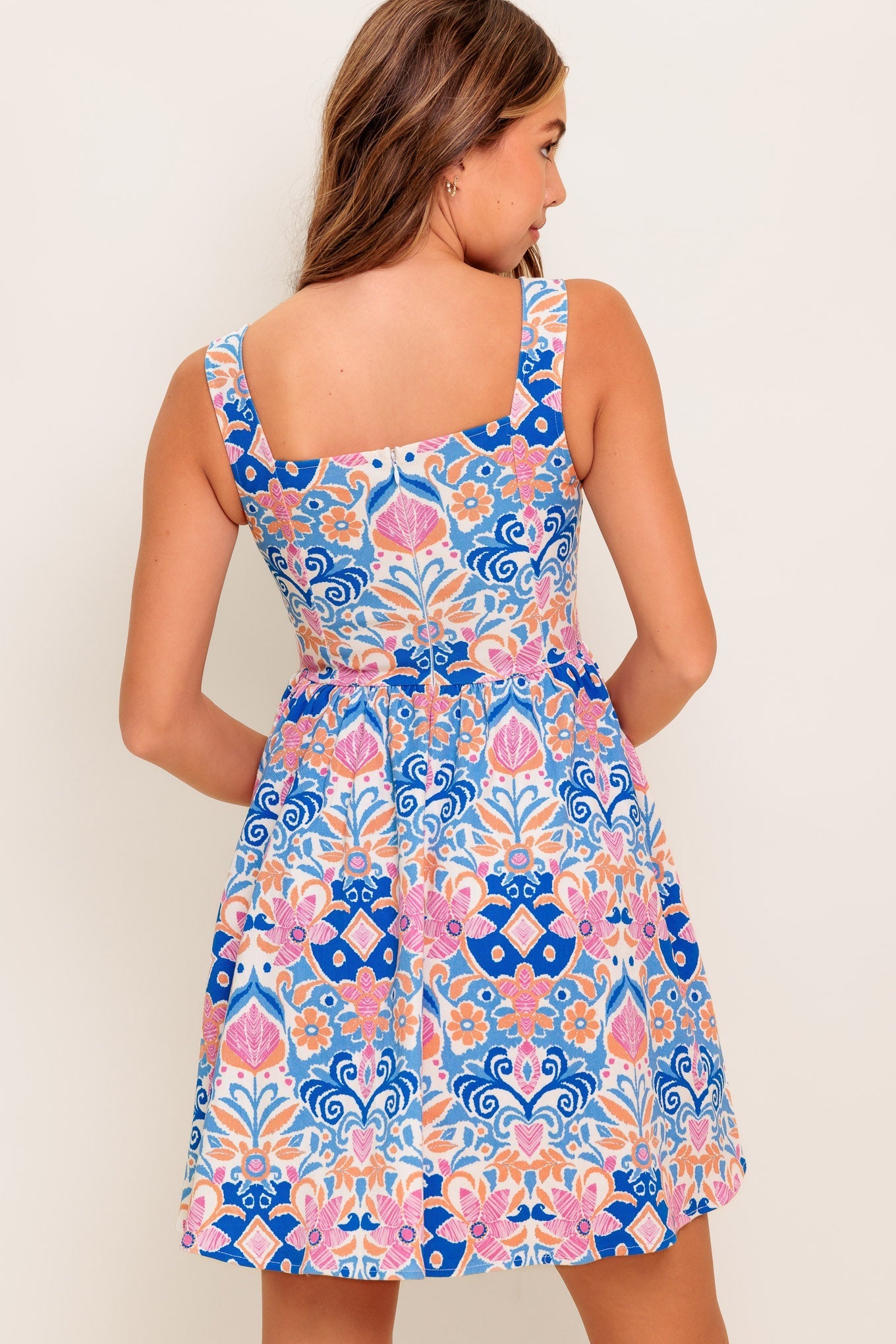 SUMMER BLOOM WOVEN MINI DRESS Flying Tomato